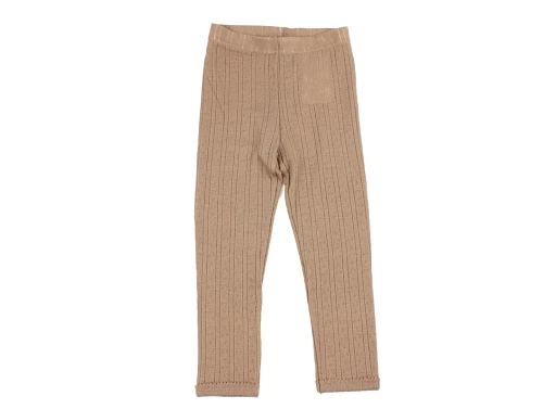 Lil Atelier beaver fur legging pointelle merinould